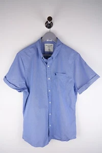 Abercrombie & Fitch Men Casual Shirt Short Sleeves Blue Cotton size XL - Picture 1 of 6