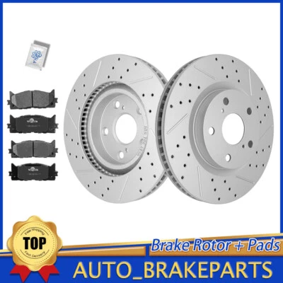 Front Brake Rotors & Ceramic Pads Kit For Lexus ES350 ES300H Toyota Camry Avalon - Изображение 1 из 4