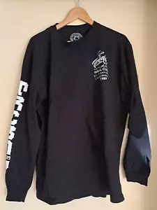 Vintage Tribal Gear Streetwear black long sleeve light cotton sweat top BB4 - Picture 1 of 7