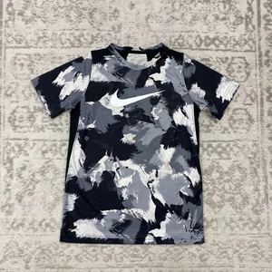 Nike Camo Dri-Fit T Shirt White/Black/Gray 850470-010 Shirt Youth Size Large - Picture 1 of 5