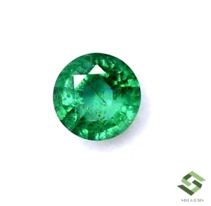 6.25 mm Certified Natural Emerald Round Cut 0.92 CTS Untreated Loose Gemstone - Picture 1 of 6