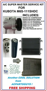 New Compressor Master Service Kit for Kubota M6S-111SHDC RD451-93900 SV07E - Picture 1 of 1