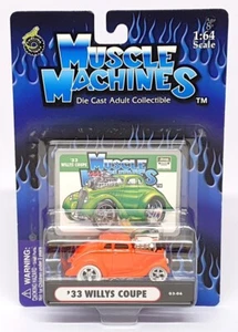 Muscle Machines 1/64 Scale 71161 03-06 - 1933 Willys Coupe - Orange - Picture 1 of 5