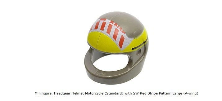 Lego minifigure SW Red Stripe Pattern Large (A-wing) Inv 24 - Image 1 of 1