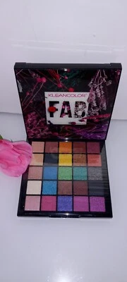 KleanColor FAB Shimmer Eyeshadow Palette 25 Shimmering Glitter Shades - Image 1 of 3