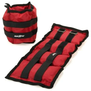 Set polsini pesi MAXXIVA 2x2 kg pesi corsa rossi piede o polso - Foto 1 di 7