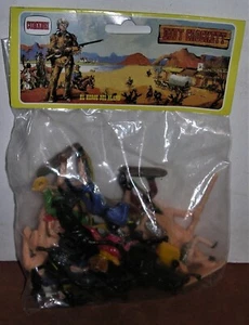 Bolsa de figuras de juguete vintage de Comansi Davey Crockett sin usar, en caja - Imagen 1 de 1