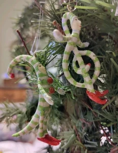 PATIENCE BREWSTER Mini TREBLE & BASE CLEF KRINKLES Ornament - Musik - Weihnachten - Bild 1 von 8