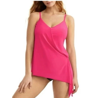 Nuevo Magicsuit CORAL ROSE Sólido Alex Con Aros Tankini Top de Natación, EE. UU. TALLA 12 $128 Foto 1 de 4
