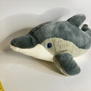 Peluche delfino grigio Sea World 18" oceano peluche morbido oceano RARO - Foto 1 di 7