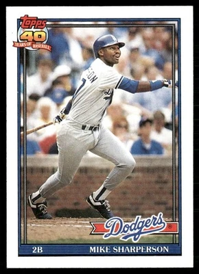1991 TOPPS MIKE SHARPERSON LOS ANGELES DODGERS #53 - Image 1 of 2