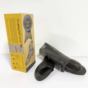Vtg Drizzle Boots Reziltuf Blue Ribbon Plastic Rain OverShoes Retro Boot NOS - Picture 1 of 24