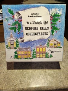 Rare Vintage Carolan It's A Wonderful Life 4 Piece Lighted Christmas Village Set - Bild 1 von 11