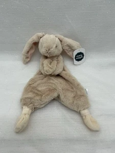 Mary Meyer Bunny Rabbit Lovey Plush Knotted Security Blanket Blankie 12" Beige - Picture 1 of 14