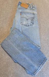 Pantalones de mezclilla vintage Levis 505 para hombre 32x34 lengüeta naranja pierna recta lavado claro años 90 - Imagen 1 de 19