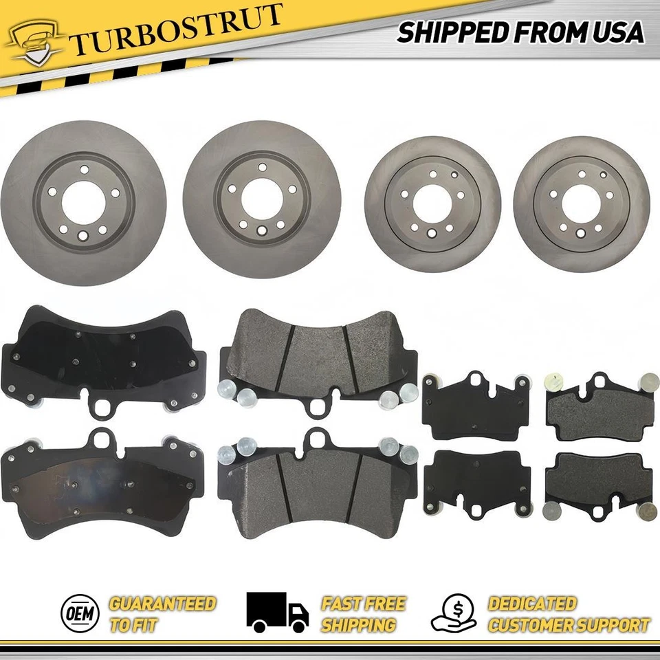 Kit de pastillas de freno delanteras y traseras OE para Audi Q7 2007-2010 3,6 L Foto 1 de 1
