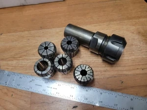 SYIC 1 1/4" X 4" ER40 COLLET TOOL HOLDER W/ COLLETS - Picture 1 of 3