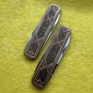 Vintage German Pocket Knife Solengen Rostfrei set 2 knife toledo - Picture 1 of 7