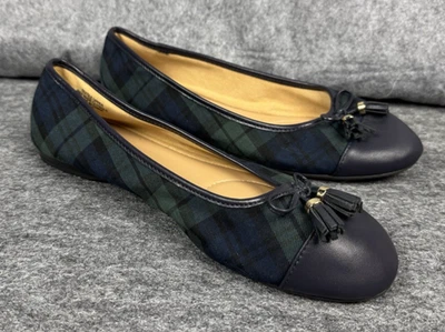 Reloj Talbots Penélope Negro Azul Marino Verde Borla Escocesa Ballet Planos Mujer 9 Foto 1 de 4