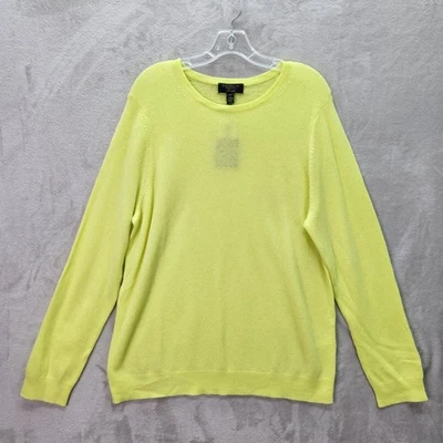 Suéter Charter Club Lujo Cachemira Para Mujer XL Citron Freeze Básico Cuello Redondo Nuevo Foto 1 de 4