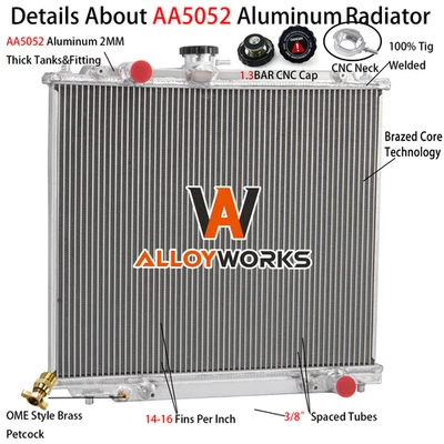 4 Row Aluminum Radiator For Toyota 4Runner 4.0L V6 1GRFE 2012 -2022,2010,2011 - Image 1 of 4