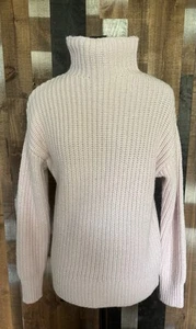 GAP Pink Shaker Knit Funnel Neck Sweater XXS Chunky Ribbed Cozy Soft Winter - Picture 1 of 15