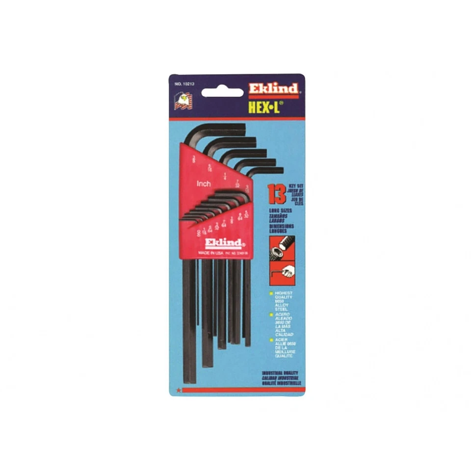 Eklind Rek10213 Imperial Long Handle Hex L-key Set, 13 PieceOne Size Multi Colou - Image 1 of 1