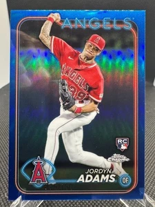 2024 Topps Chrome JORDYN ADAMS Angels Rookie RC #145 Blue Refractor /150 - Bild 1 von 2