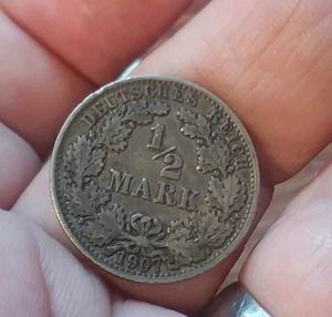 Germany - 1907 Silver 1/2 Mark - Picture 1 of 2