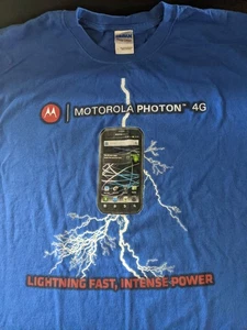 Tshirt promotionnel Motorola Sprint Photon 4G Lightning Bolts 2 faces Getaway 2 Taille : L - Photo 1 sur 18