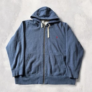 Polo Ralph Lauren Sudadera con Capucha Cremallera Completa Sudadera Para Hombre Talla: 2XB Azul Preppy - Imagen 1 de 7