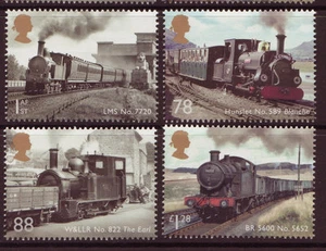 GREAT BRITAIN 2014 CLASSIC LOCOMOTIVES OF WALES SET 4 UNMOUNTED MINT - Picture 1 of 1