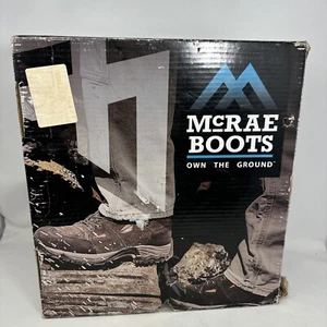 McRAE Industrial Boots Men’s Size 12 M Ruff Rider Leather Brown MR85144 NEW - Picture 1 of 11