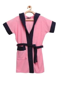 Sleepwear Unisex Kids Bath Robe Terry Cotton Long Nightwear Kimono Dressing Gown - Picture 1 of 8