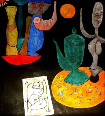 Pintura al óleo pintada a mano de calidad Repro Paul Klee Bodegón, 1940 36x40 pulgadas Foto 1 de 2