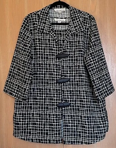 Caroline Rose Size XL Black & White 2 pc Jacket & Top Set - Picture 1 of 5