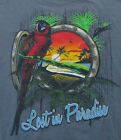 Lost In Paradise "Explorer Of The Seas" Cruiseship Vacation Blue T Shirt Size Xl