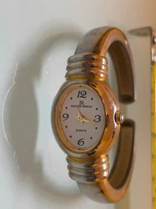 New Philippe Renault Bracelet Gold Tone Stainless Steel Back Analog Watch - Picture 1 of 4