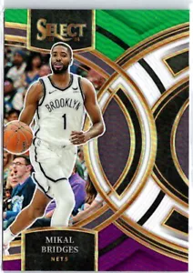 2023-24 Panini Select #167 Mikal Bridges Green White Purple Prizms - Bild 1 von 2