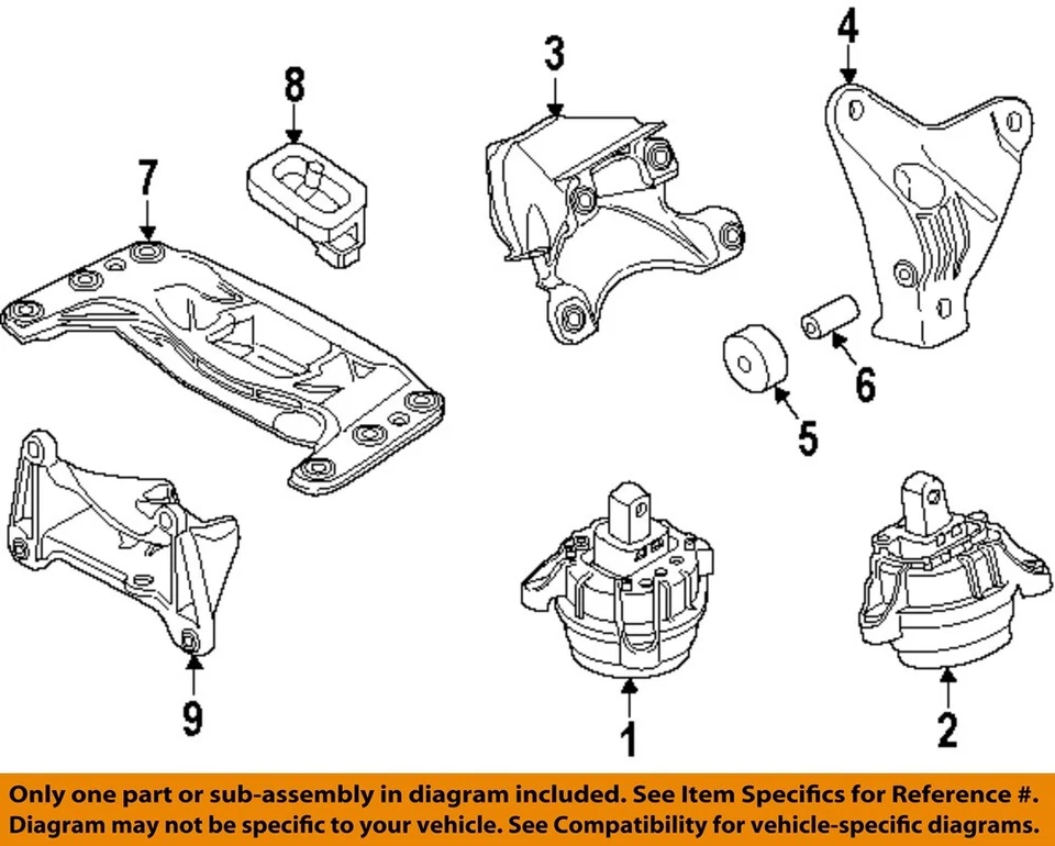 Soporte de motor/par motor BMW OEM 11-16 535i 22116786528 Foto 1 de 1