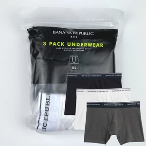 Banana Republic Boxer Briefs Men's XL 3 Pair Black White Gray Boxer Brief - Picture 1 of 3