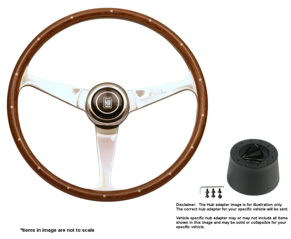 Volante Nardi Anni 50 380mm + cubo para Audi Quattro 5038.39.3000 + .5404 - Imagem 1 de 1