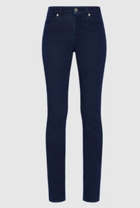 Pantalones de mezclilla ajustados de tiro medio contorno 7 for all Mankind azul medianoche talla 26 - Imagen 1 de 8
