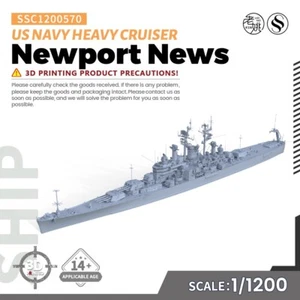1/1200 Military Model US Navy Newport News Heavy Cruiser - Picture 1 of 4
