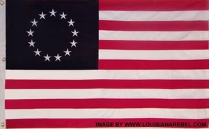 HEAVY DUTY SEWN COTTON BETSY ROSS FLAG - AMERICAN REVOLUTION - TEA PARTY - Picture 1 of 8