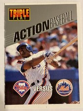 1993 Donruss Triple Play #2 Bobby Bonilla New York Mets Action versus Phillies