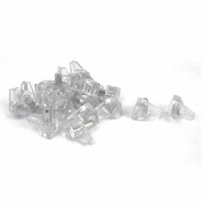 20 Pcs 5mm (3/16") Clear Plastic Shelf Support Pin Peg for Cabinet Book Shelves