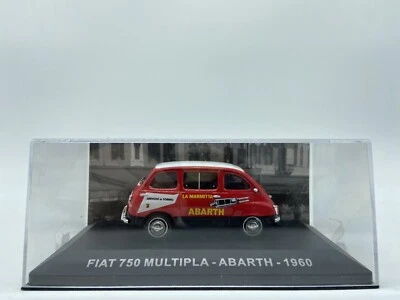 MODELLINO AUTO FIAT 750 MULTIPLA ABARTH - 1960 - EDICOLA -SCALA 1:43 LA MARMITTA - Immagine 1 di 2