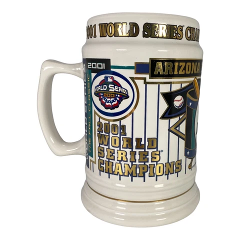 Arizona Diamondbacks 2001 World Series Champions Beer Mug Stein Large 6.5” Tall Cover