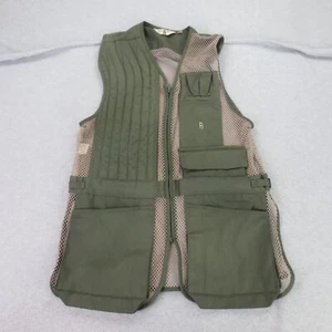 Vintage Bob Allen Full Zip Hunting Vest Medium Green USA Made Vented Breathable - Picture 1 of 10